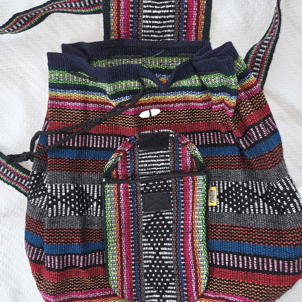 Multicolor Striped Backpack - Picture 3 of 4